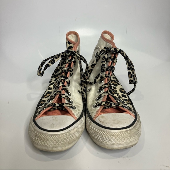 Converse all star animal print color block hightop sneakers women’s size 5 - Picture 2 of 9